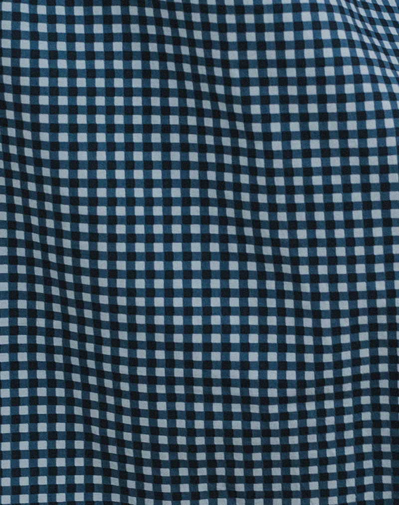 Sanjina Midirock in Mini Dunkelblau Gingham - Image 5