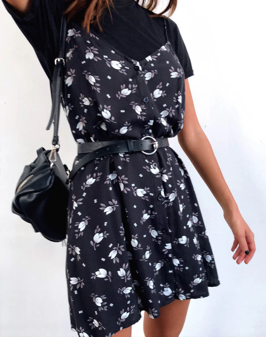 Sanna Slip-Kleid in Tulpe dunkel
