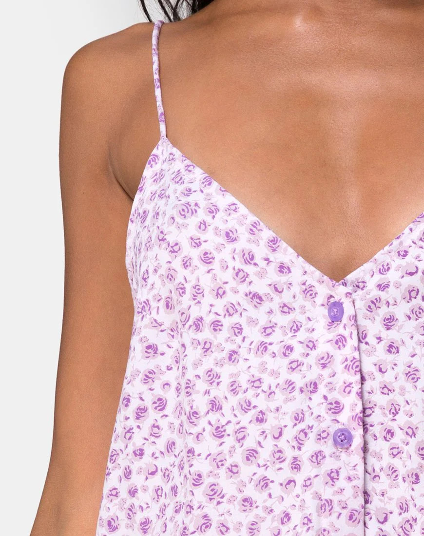 Sanna Slip-Kleid in Ditsy Rose Flieder - Image 5