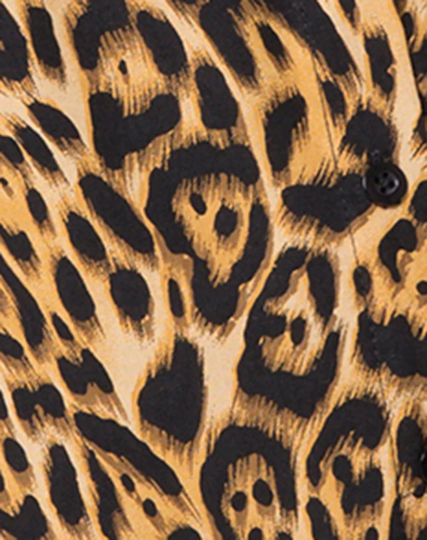 Sanna Slip Dress in Leopard - Image 5
