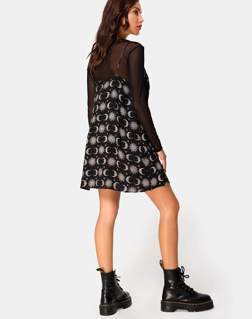 Sanna Slip Dress in Moonlight Schwarz - Image 4