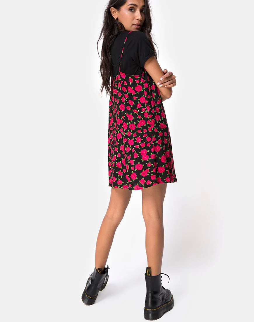 Sanna Slip Dress in Red Bloom - Image 4
