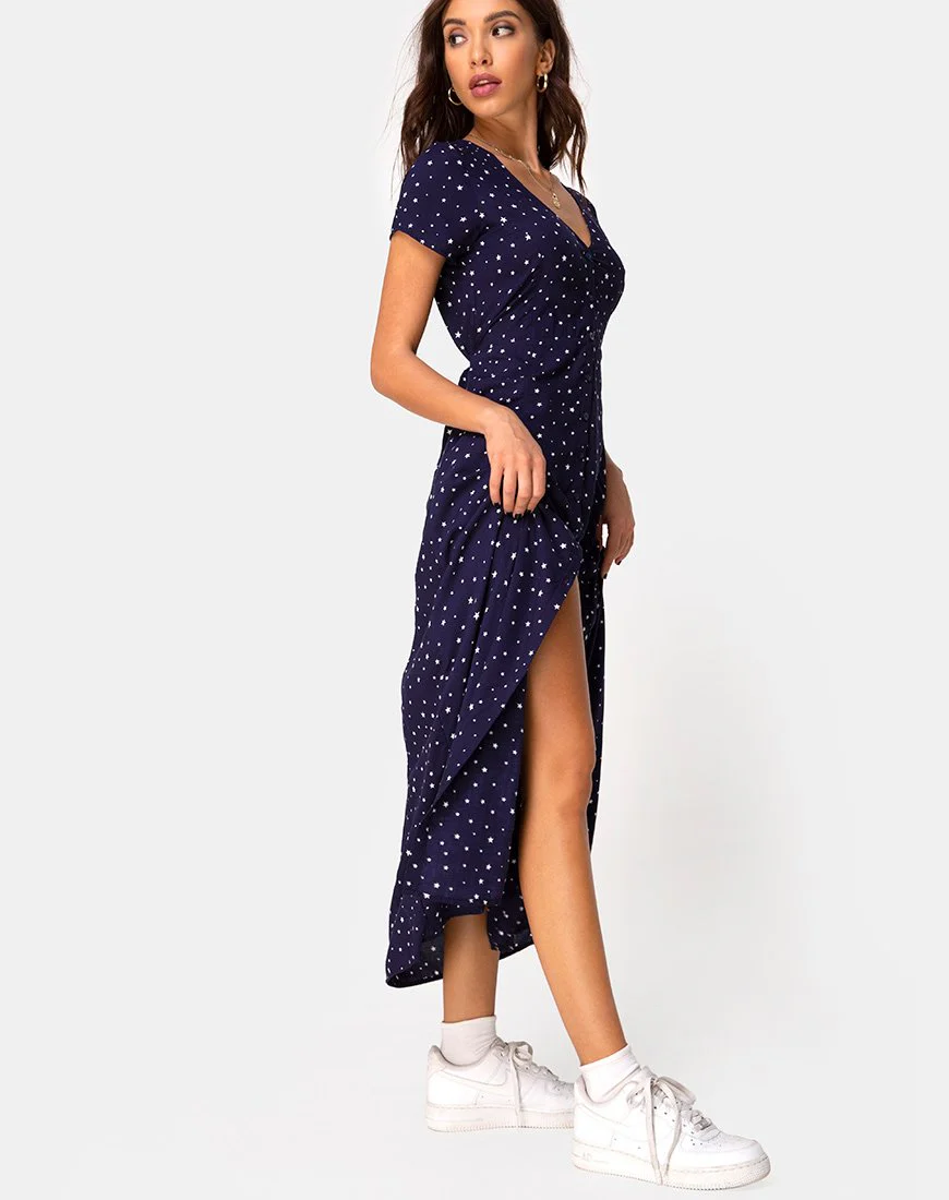Sanrin Midikleid in Starstruck Navy - Image 3
