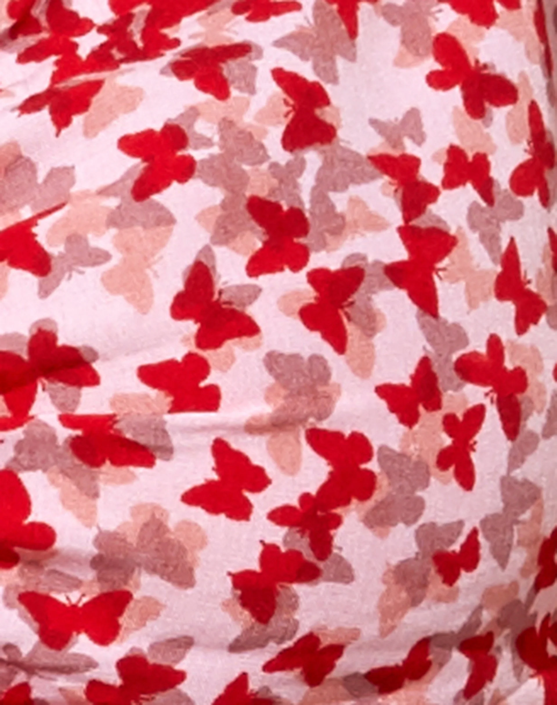 Sarae Crop Top in Ditsy Butterfly Pfirsich und Rot - Image 5
