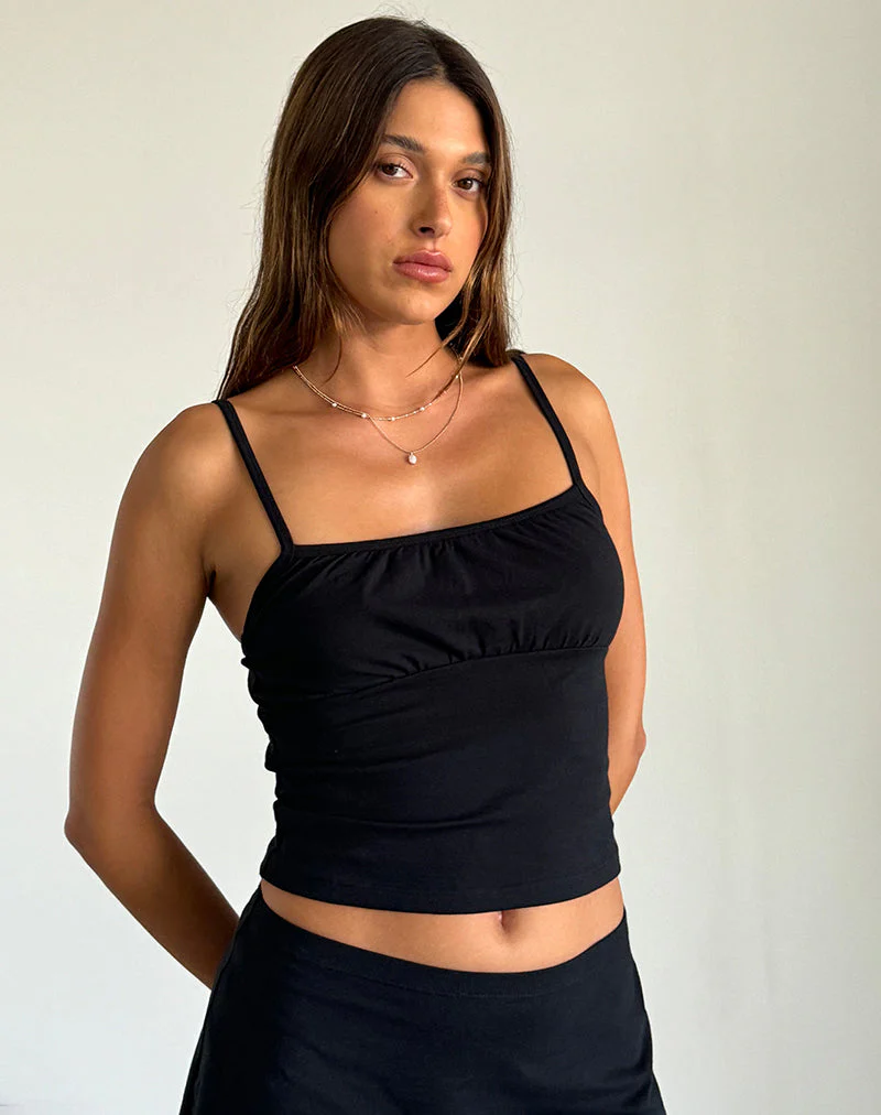 Sasya Cami Top in Schwarz - Image 2