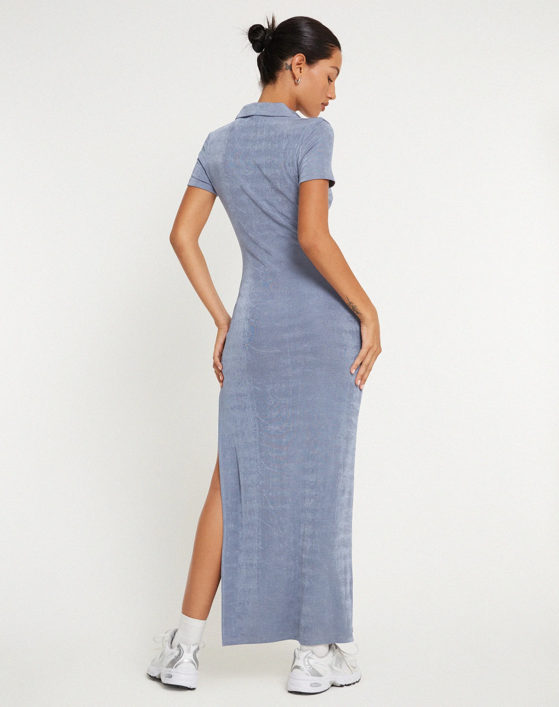 Savita Maxikleid in Schiefer - Image 4