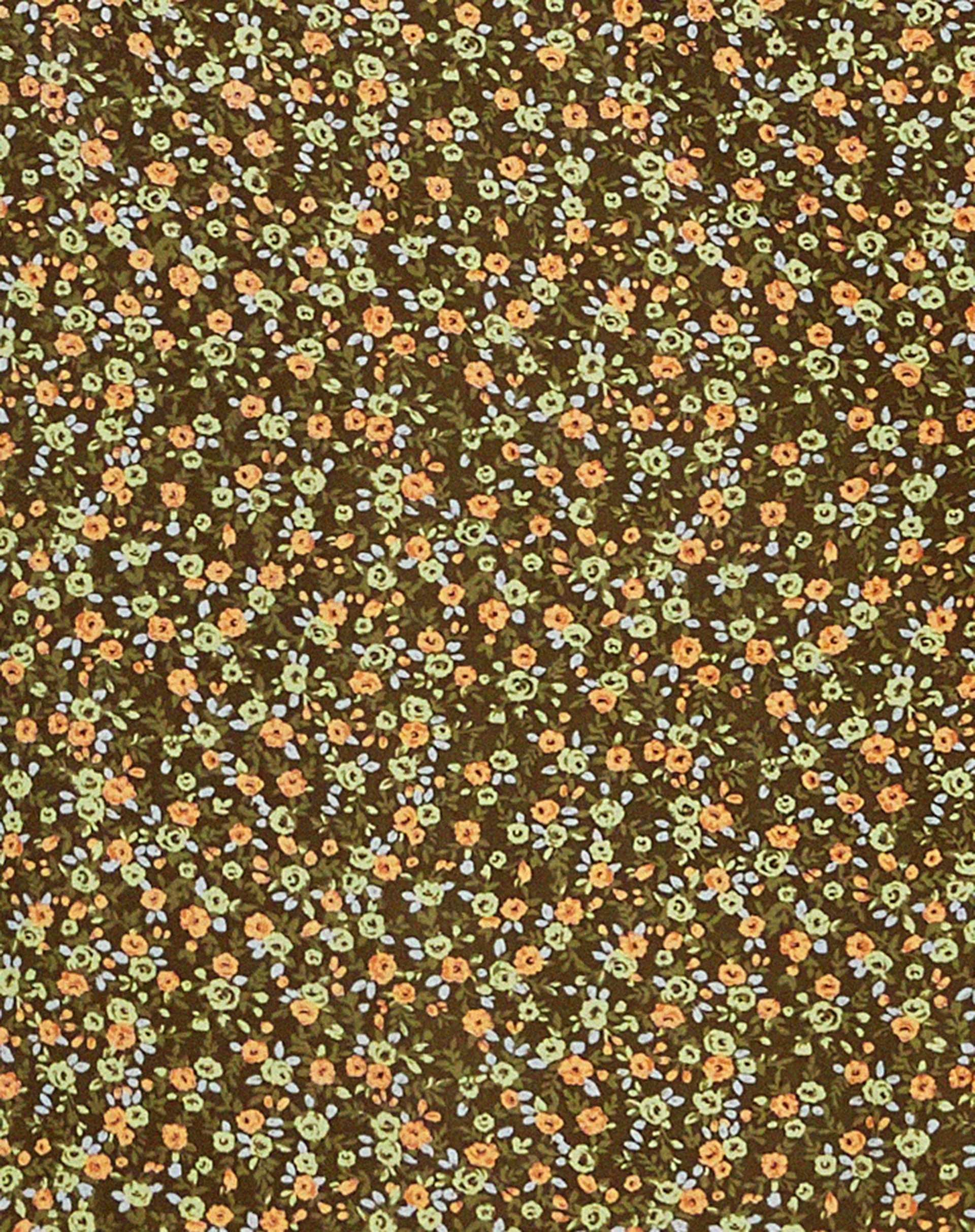 Sayan Maxirock in Khaki mit Grunge-Blumenmuster - Image 6