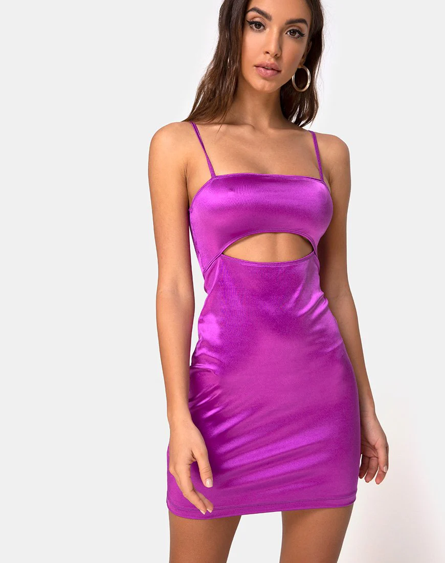 Sekka Kleid in Satin Violett