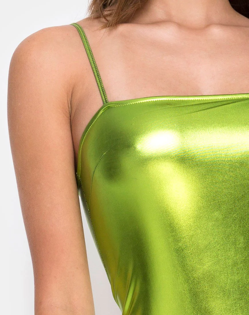 Selah Kleid in Metallic Grün - Image 5