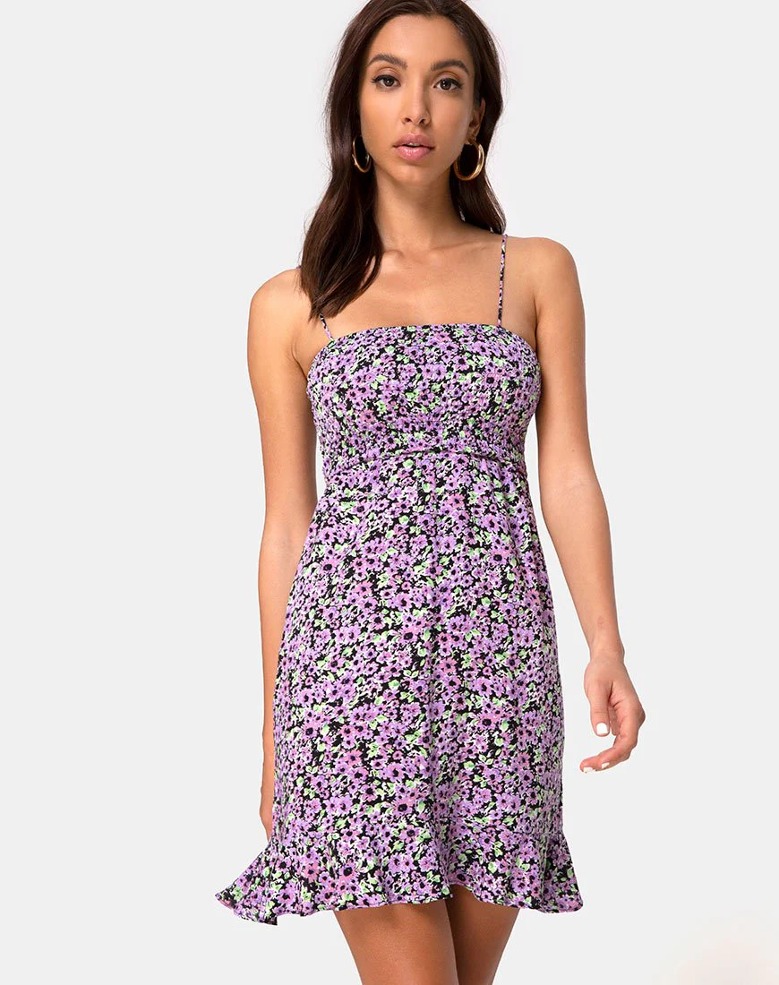 Seldre Minikleid in Fliederblüte
