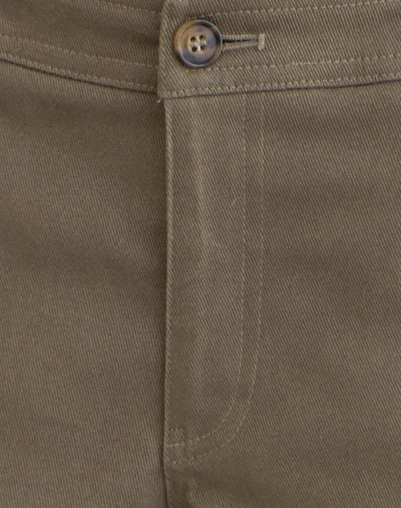 Selesa Capri-Hose aus Twill in Khaki - Image 8