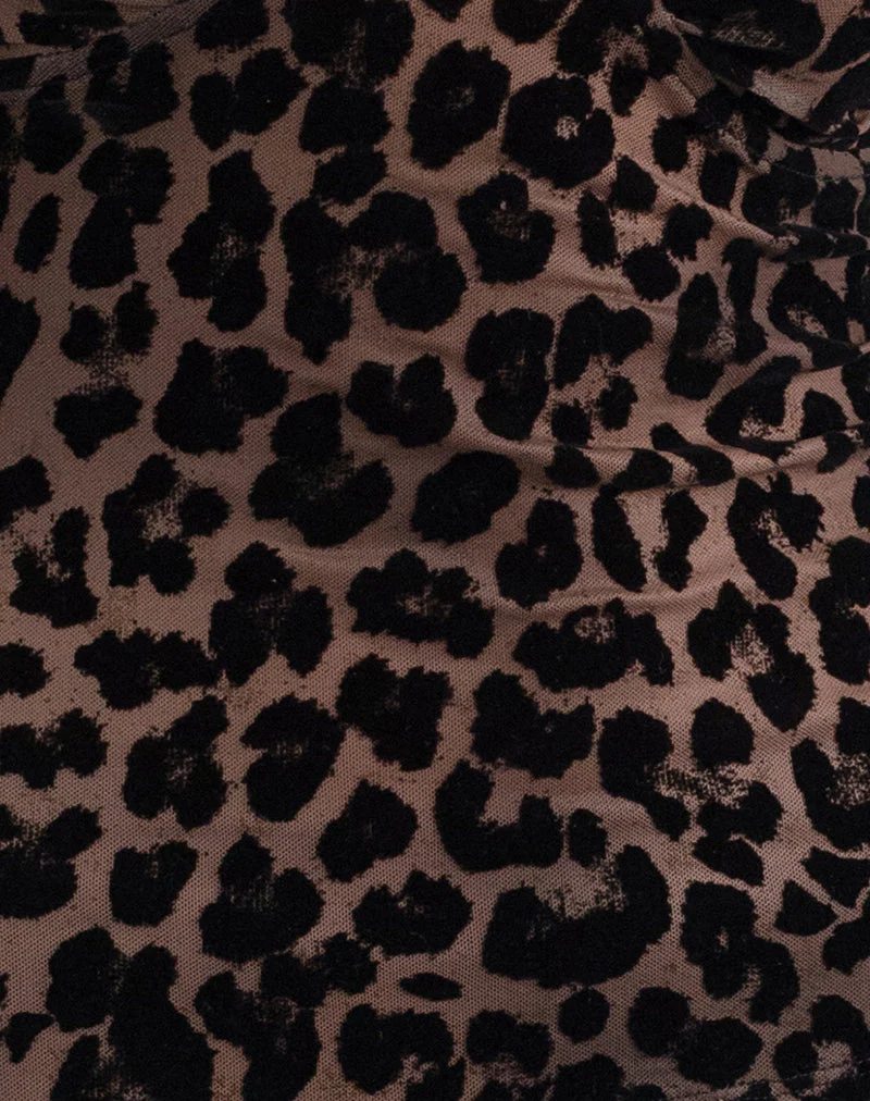 Selina Top aus beflocktem Rar Leopard - Image 6
