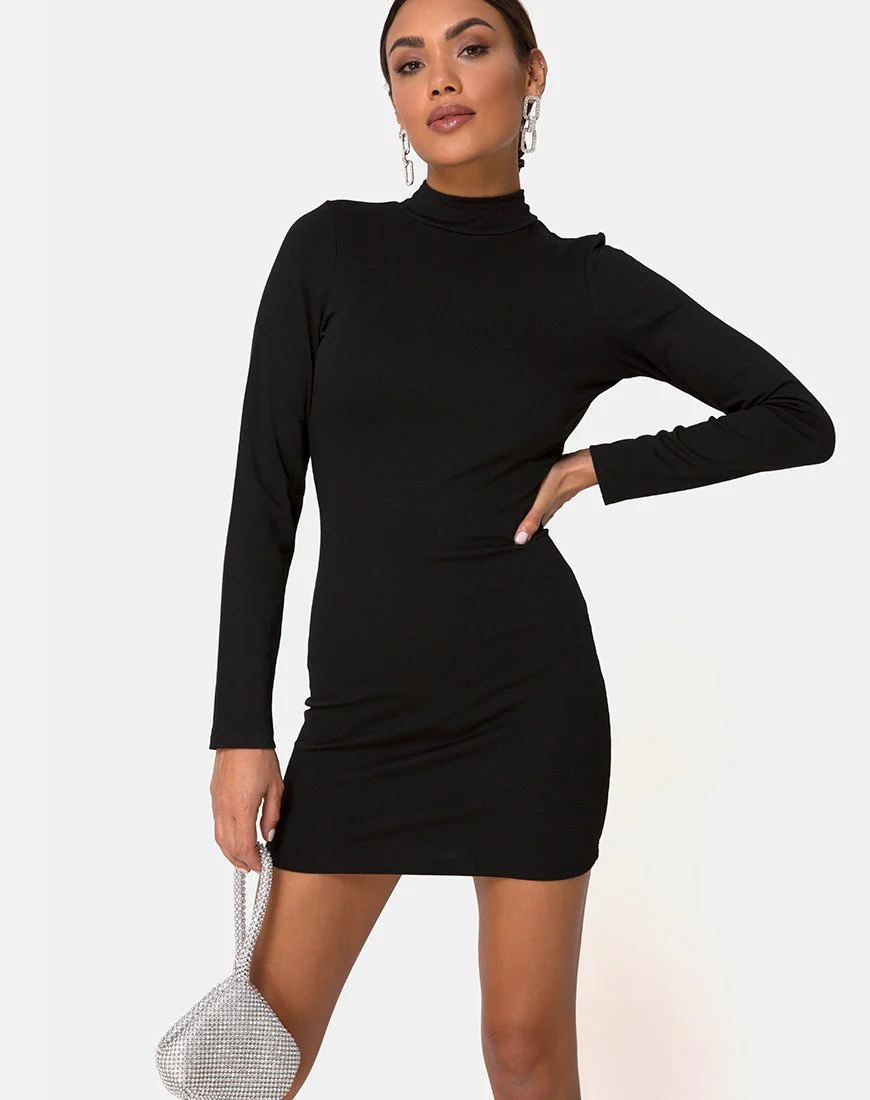 Sellio Kleid aus schwerem Lycra Schwarz - Image 2
