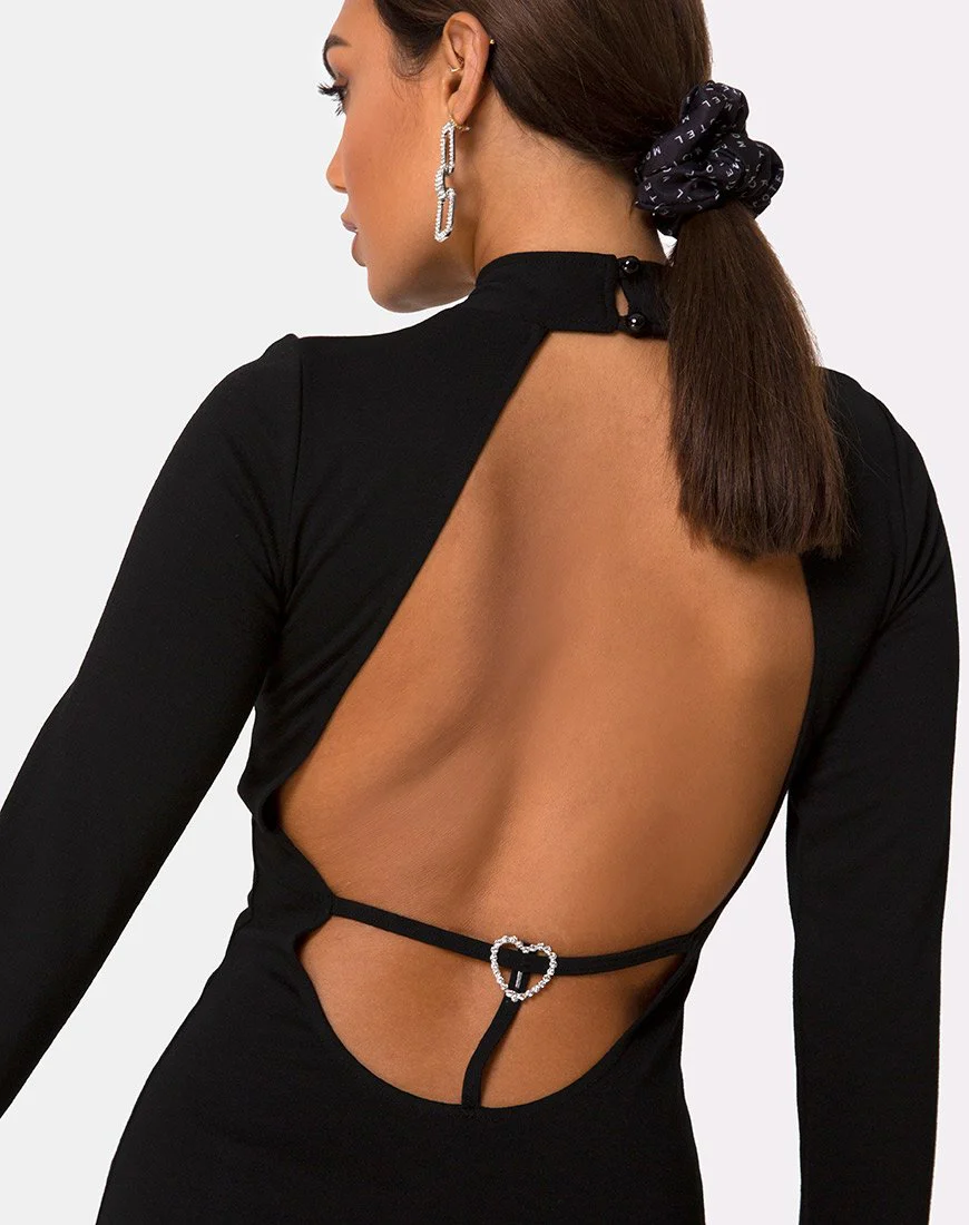 Sellio Kleid aus schwerem Lycra Schwarz - Image 3