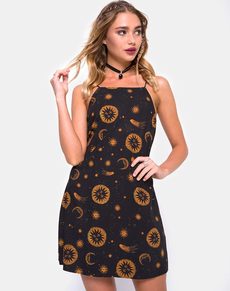 Sello Slip Dress in Himmlisches Schwarz