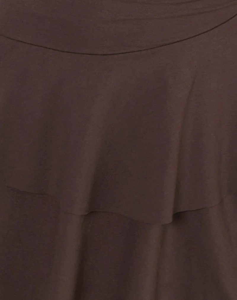 Semary Mini-Kleid mit Rollkragen in Bitterschokolade - Image 6