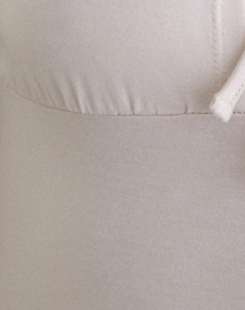 Senobia Keyhole Mini Dress in Cannoli Cream - Image 6