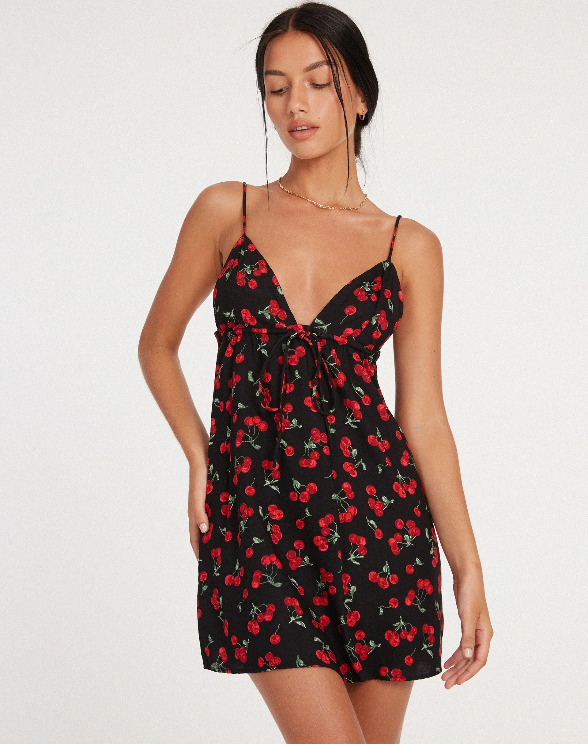 Senora Minikleid in Kirschen Schwarz - Image 4