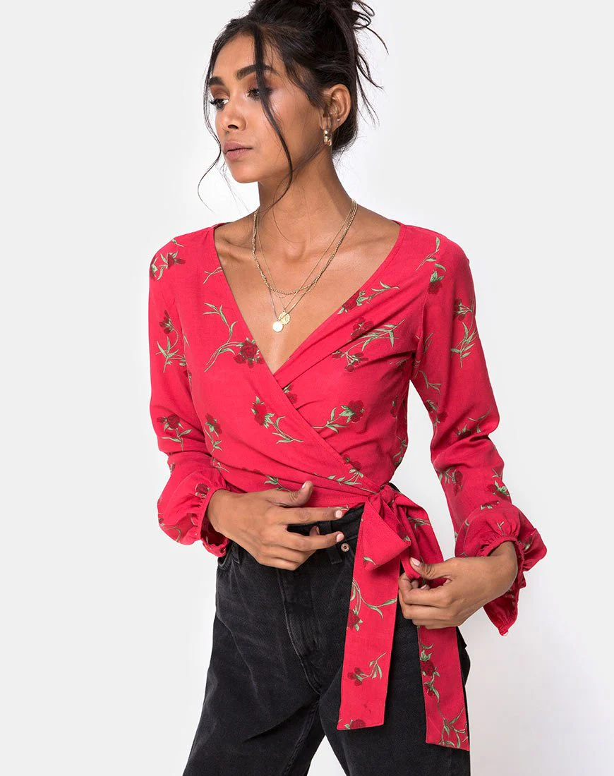 Sepra Wickeloberteil in Rouge Rose Pink