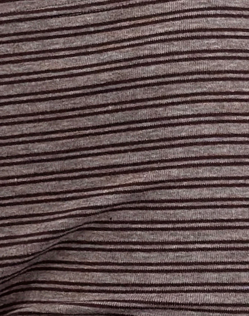 Sera Short in Braun und Grau gestreift - Image 6