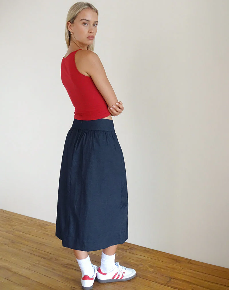 Seraya Midirock aus Denim Chambray Indigo - Image 3