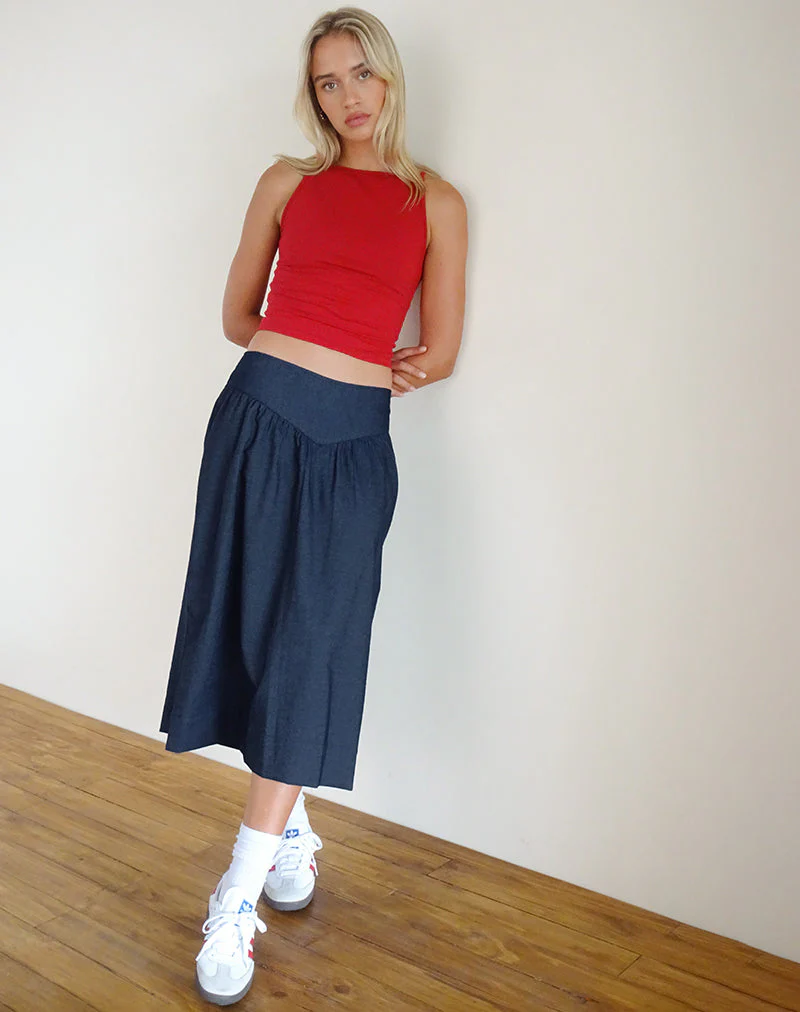 Seraya Midirock aus Denim Chambray Indigo - Image 4