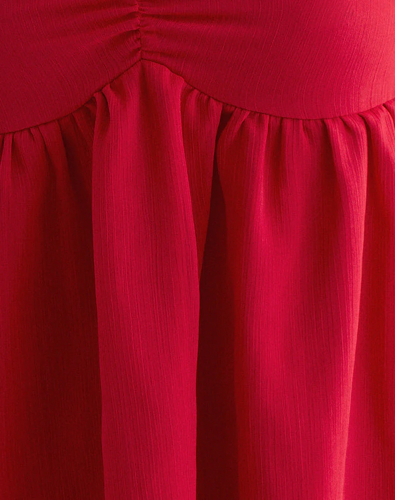 Setsuko Bandeau-Langarmshirt in Rot - Image 6