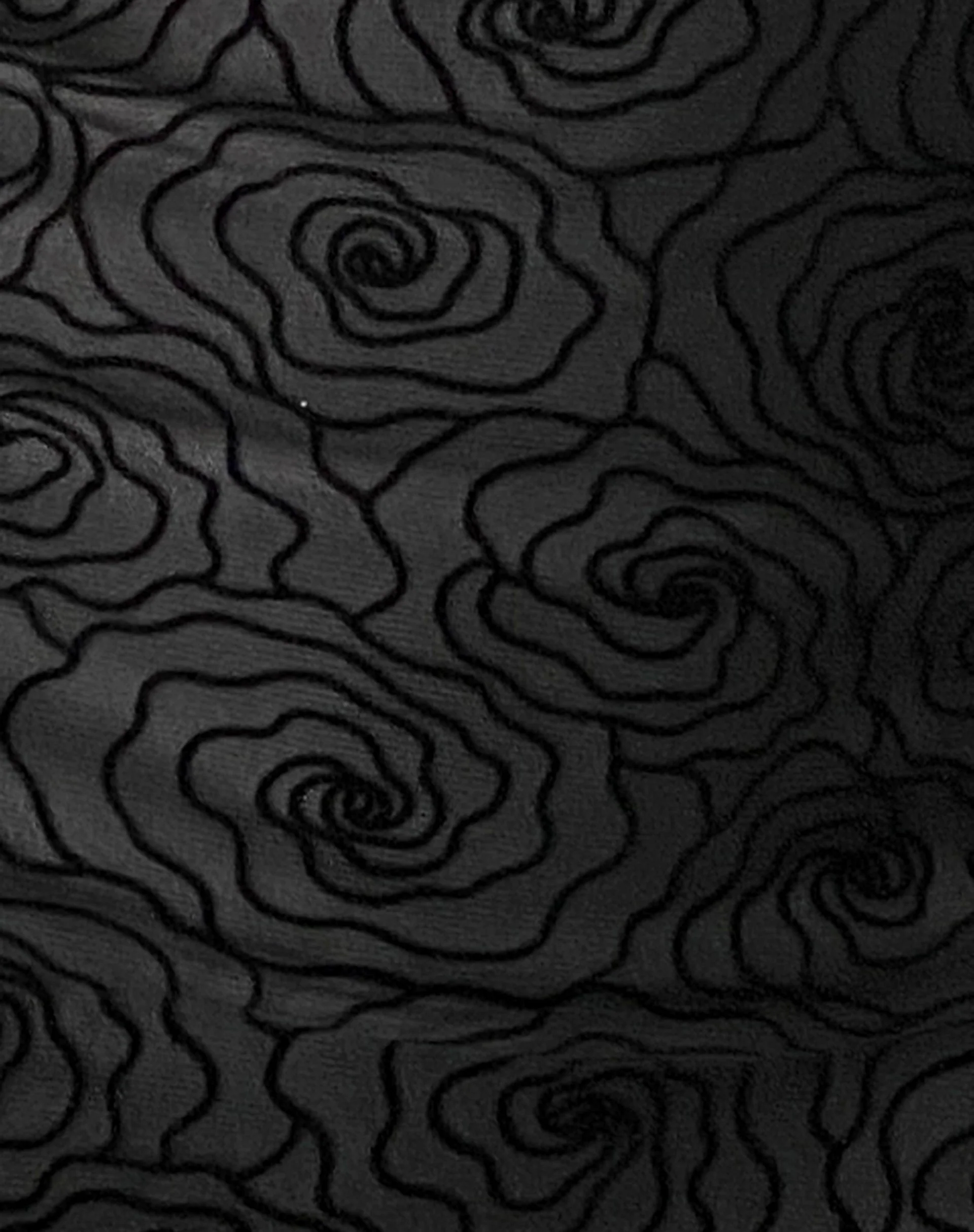 Sevila Langärmeliges Minikleid aus Mesh Schwarz Abstrakter Blumenflock - Image 8