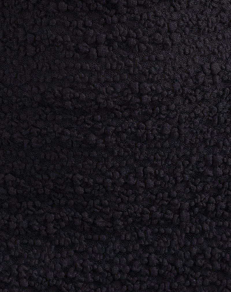 Sevila Langärmeliges Minikleid aus schwarzer Spitzenblase - Image 6
