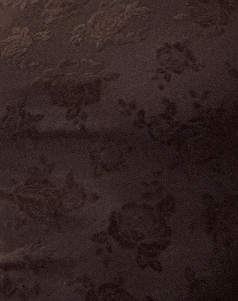 Sevila Langärmeliges Minikleid in Romantic Rose Flock Braun - Image 6