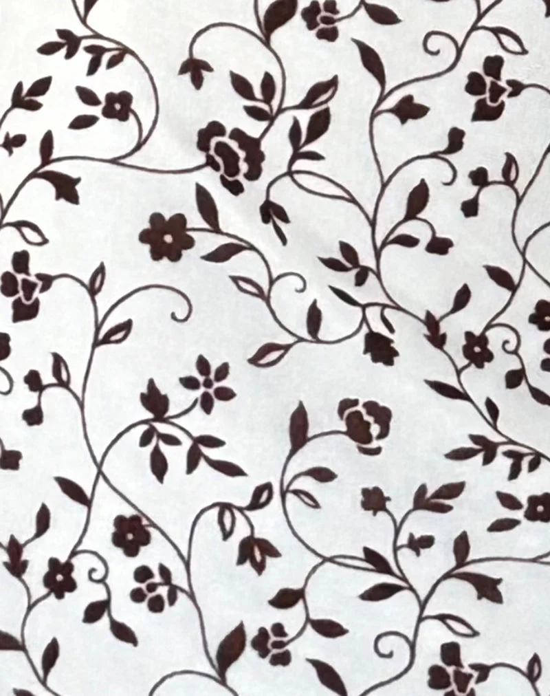 Sevila Langärmeliges Minikleid in Stem Flower Flock Braun - Image 6