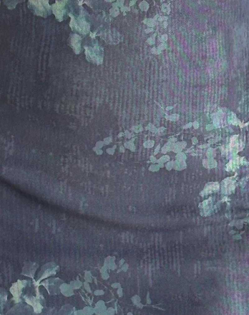 Sevila Langärmeliges Minikleid in verblasstem botanischem Grün - Image 5