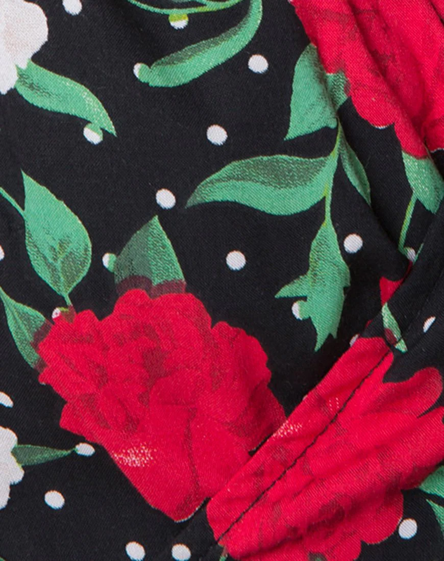Shaab Skaterkleid in Polka Rose Schwarz - Image 5