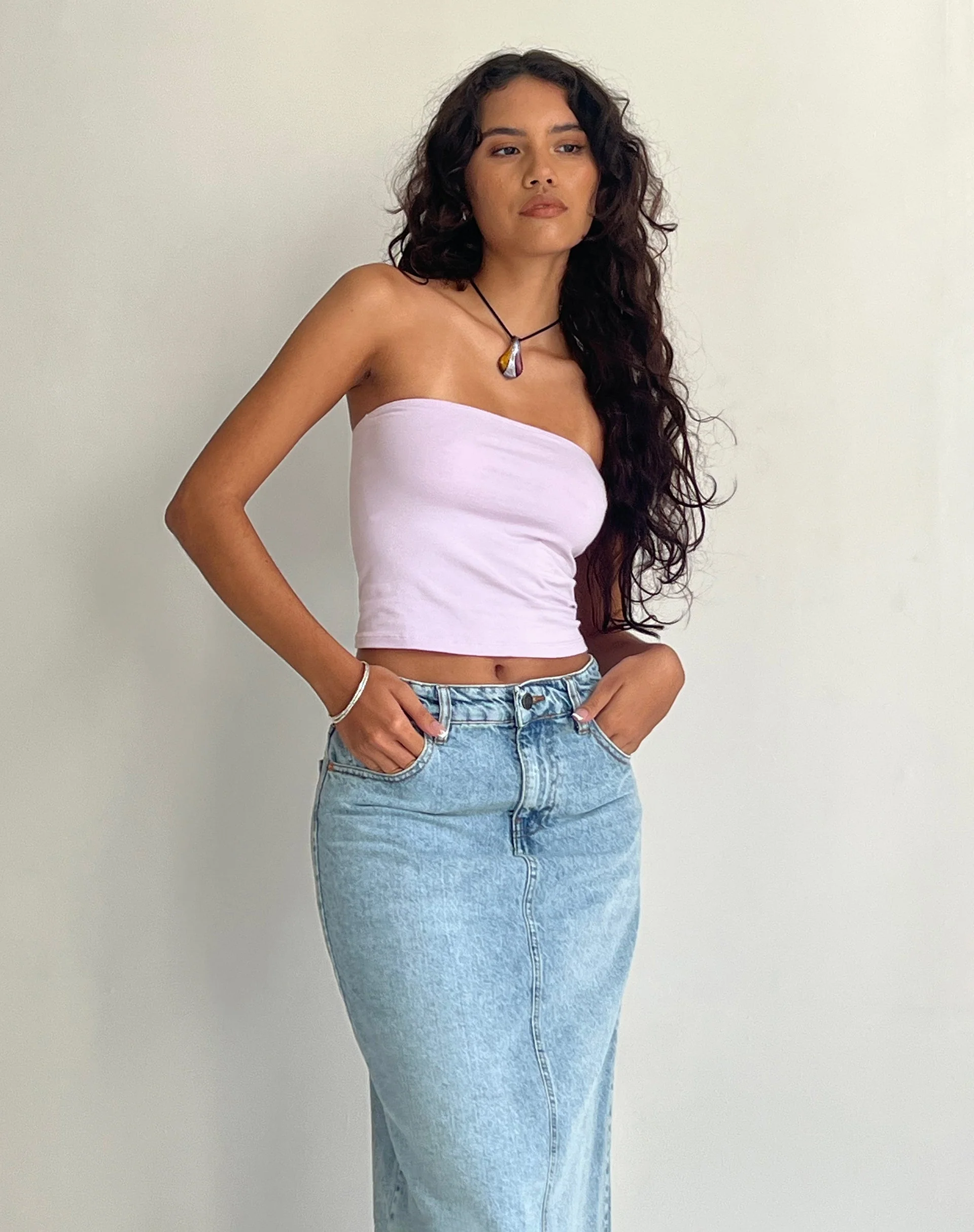 Shae Bandeau-Oberteil in zartem Flieder