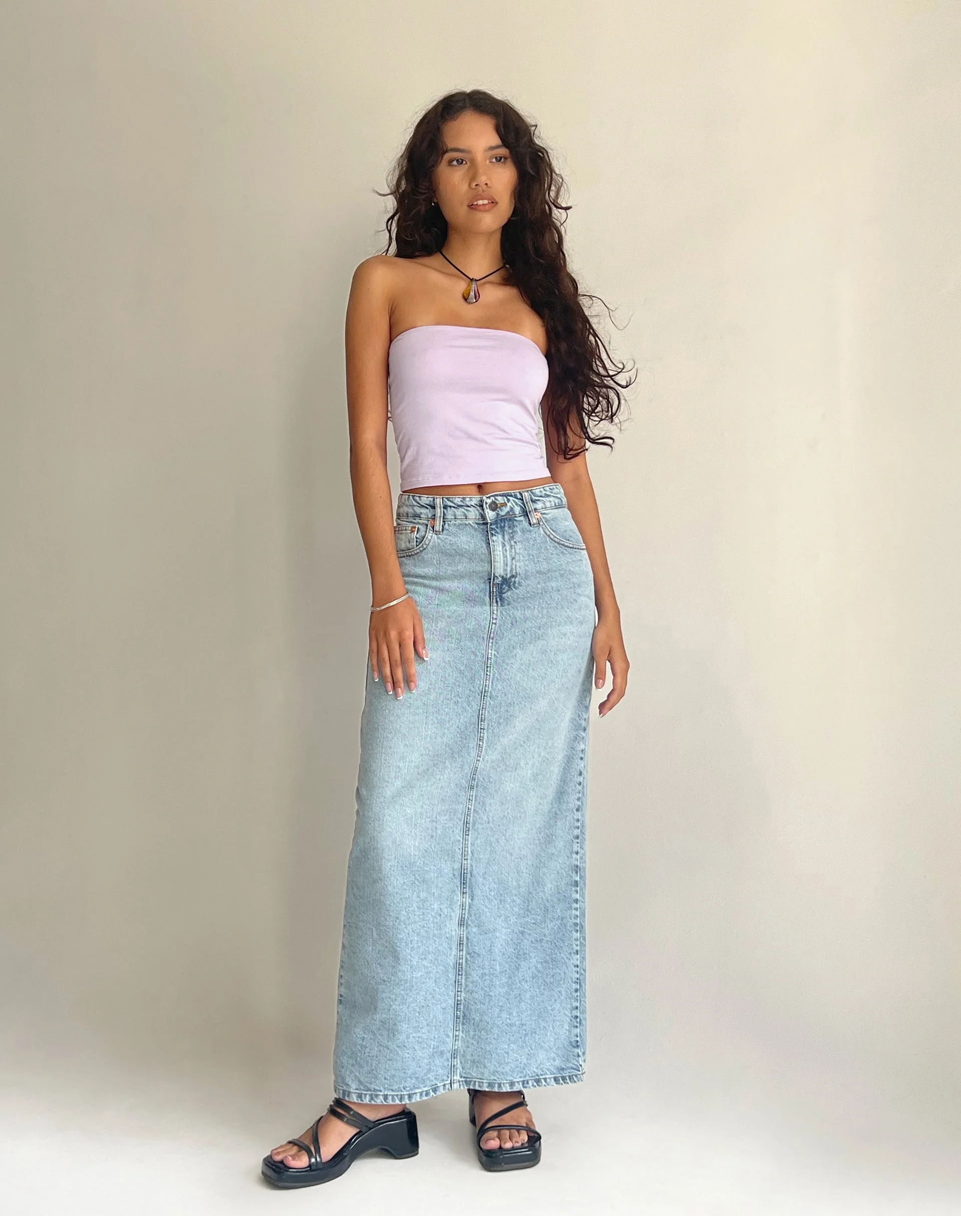 Shae Bandeau-Oberteil in zartem Flieder - Image 3