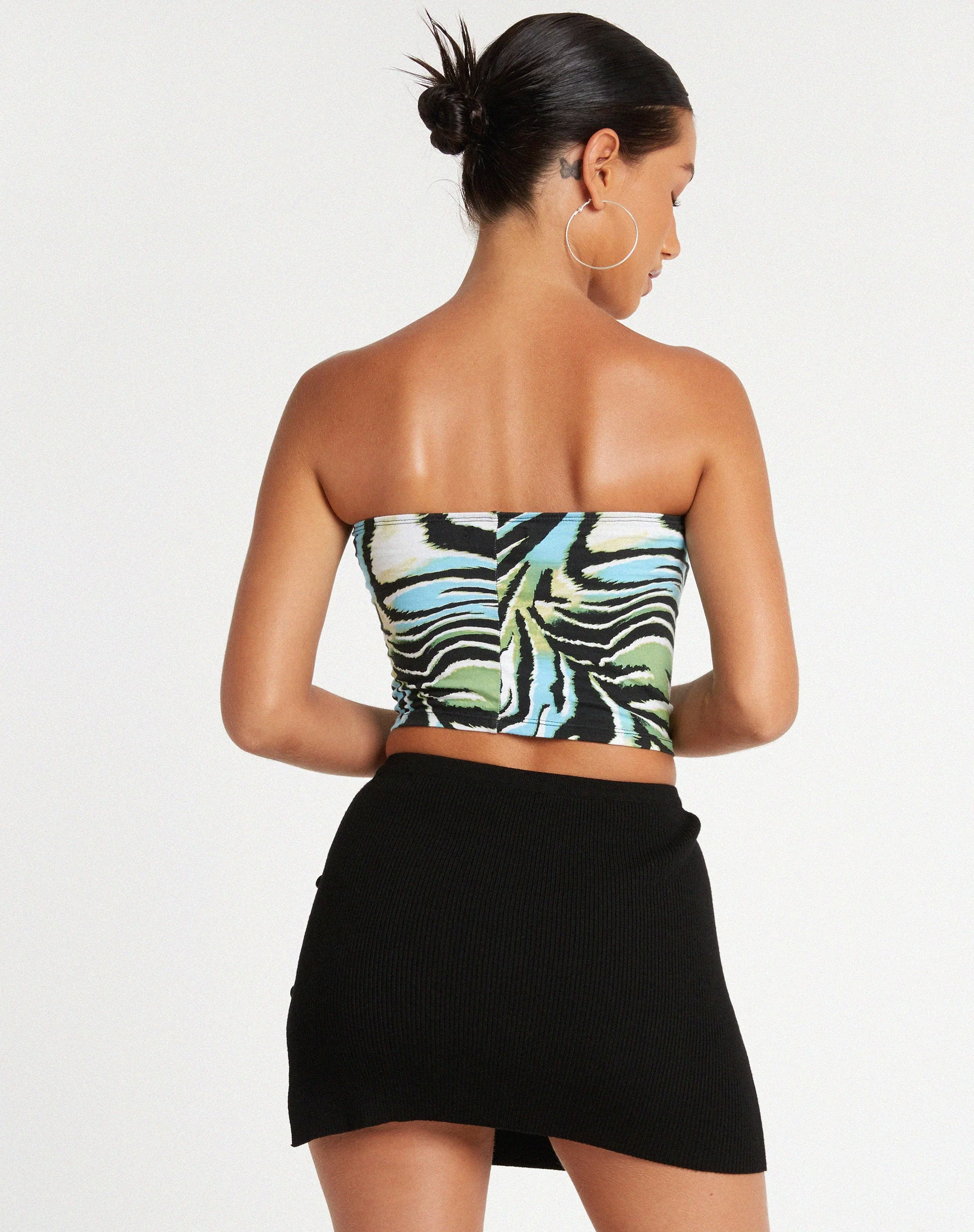 Shae Bandeau-Top in Zebrablau (verzogen) - Image 5