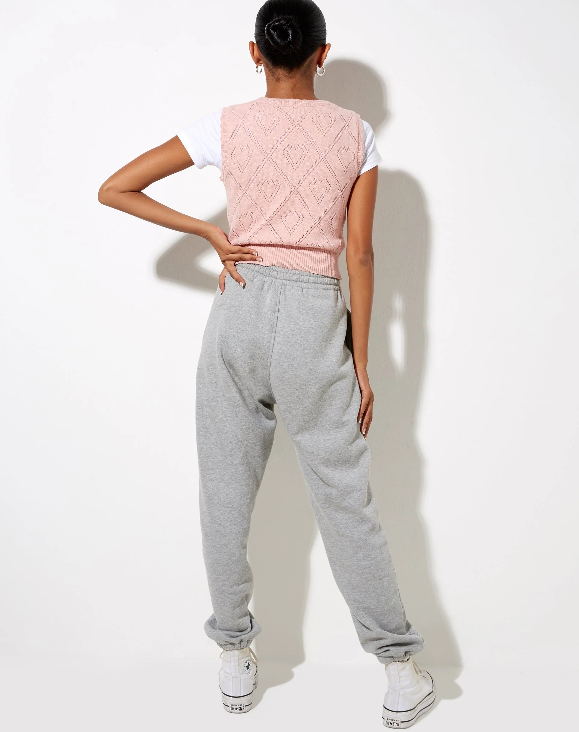 Shala Tank Top in Diamant und Herz Rosa - Image 2