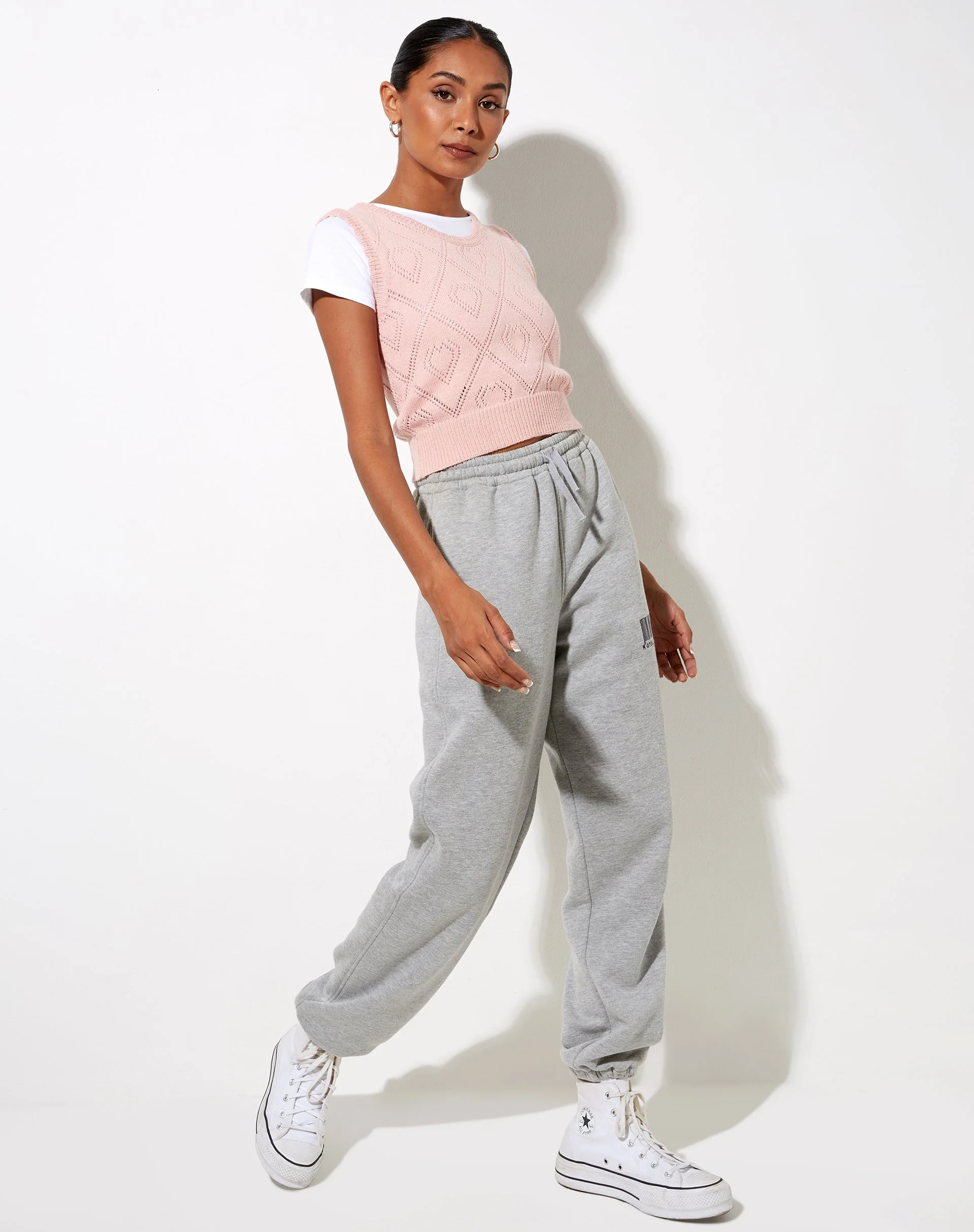 Shala Tank Top in Diamant und Herz Rosa - Image 4
