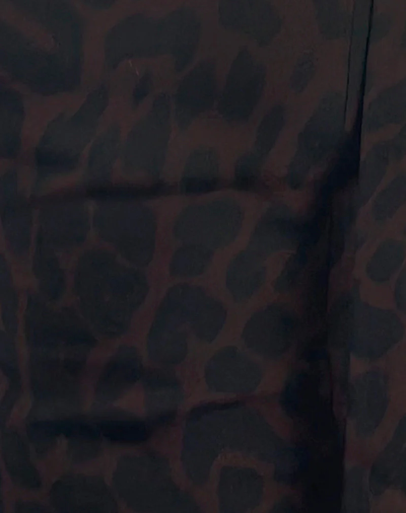 Shaloe Bandeau-Top und Schal in Braun Oversized Jaguar - Image 7