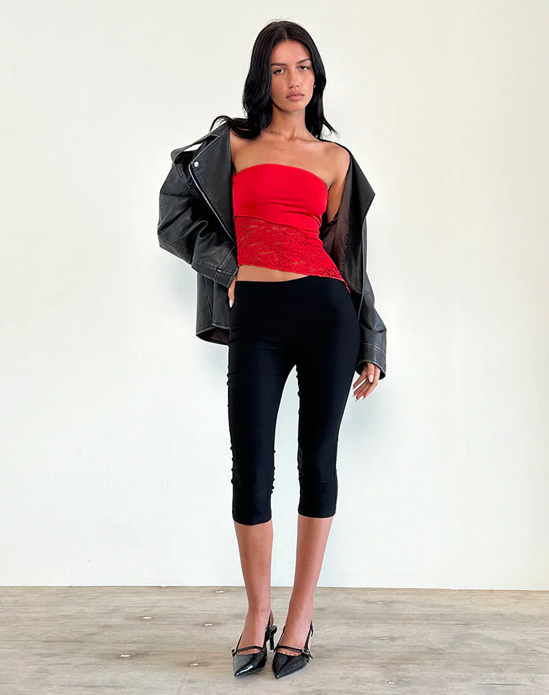 Shanda Lace Tube Top in Rot - Image 4