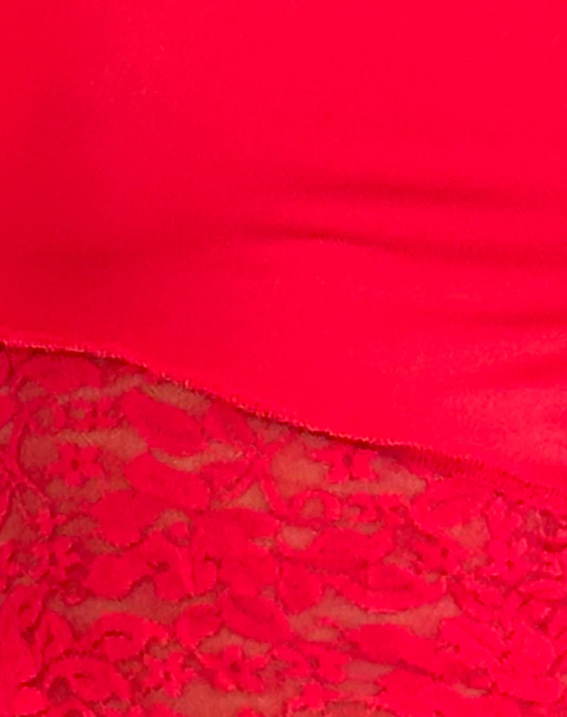 Shanda Lace Tube Top in Rot - Image 6
