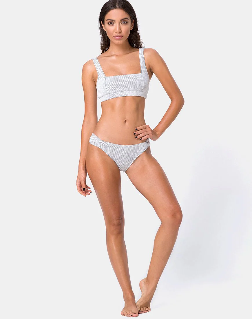 Shani Bikini-Oberteil aus Crinkle Rib Weiß - Image 3