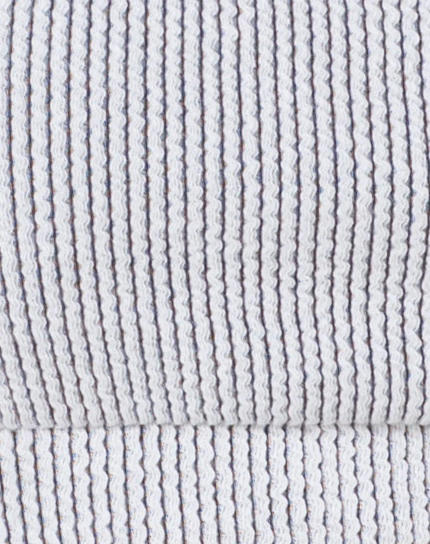 Shani Bikini-Oberteil aus Crinkle Rib Weiß - Image 5