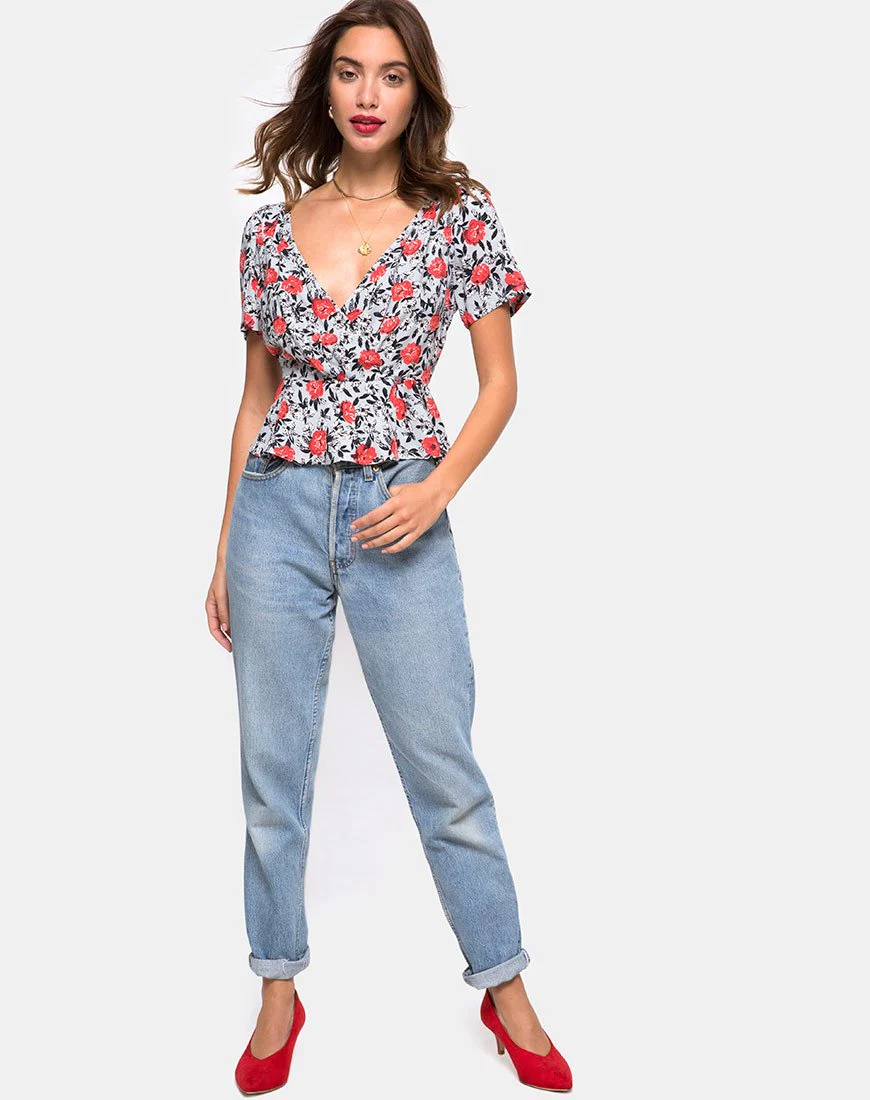Shanina Oberteil in Blooming Rose - Image 3