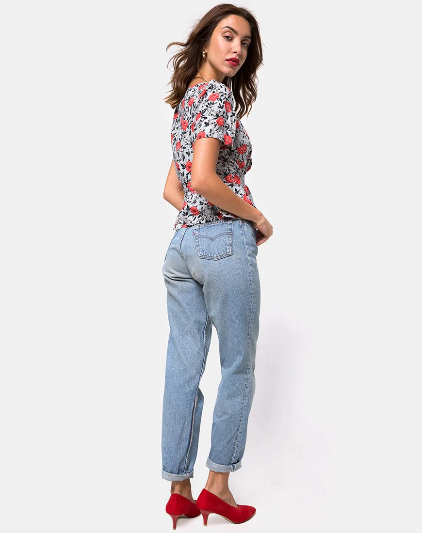 Shanina Oberteil in Blooming Rose - Image 4