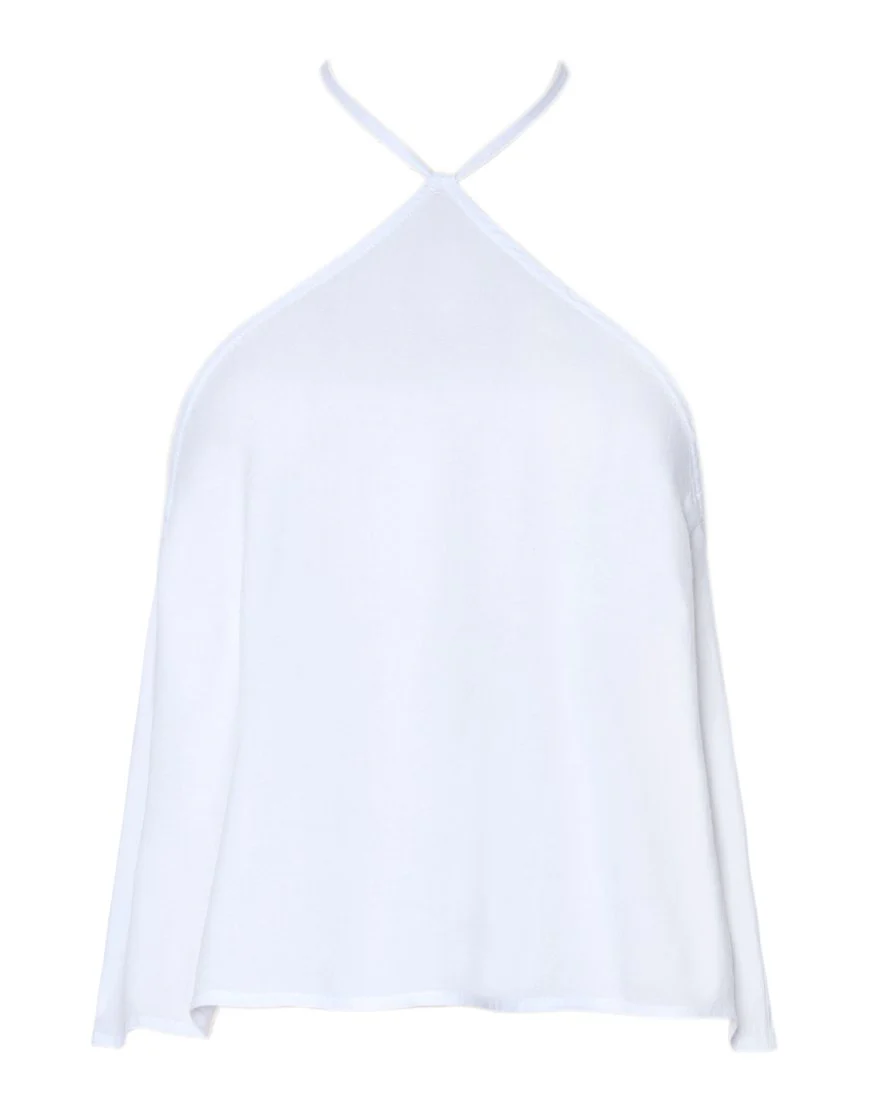Shea Halter Swing Crop Top in Weiß - Image 5