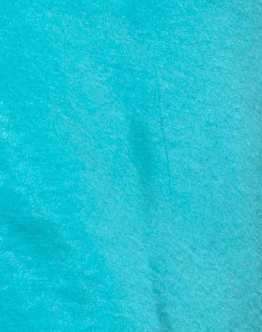Shenka Minirock aus Satin in leuchtendem Azurblau - Image 8