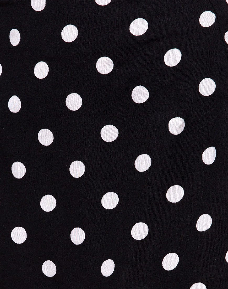 Sheny Minirock in 80er Jahre Polka Schwarz - Image 6
