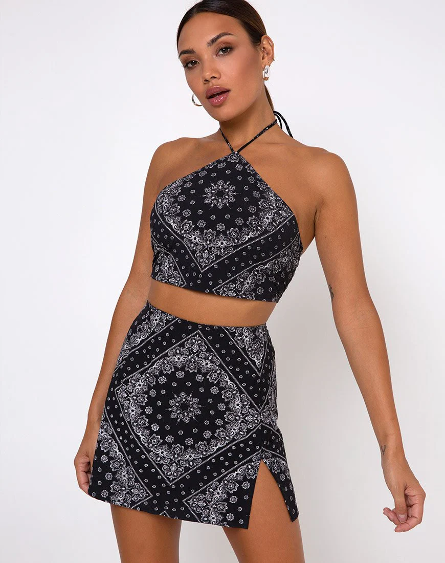 Sheny Minirock aus Bandana Schwarzes Placement - Image 5
