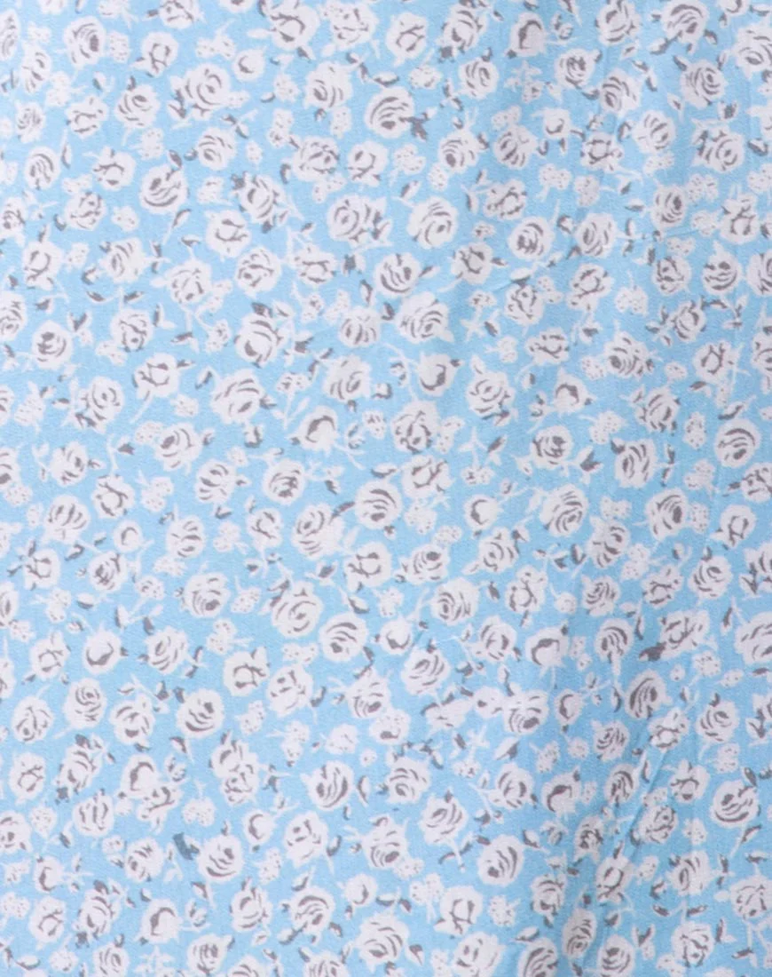 Sheny Minirock in Ditsy Rose Blau - Image 5